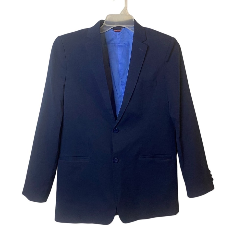 Tommy Hilfiger Mens Navy Blue THFlex Blazer Suit Jacket Size 40R Stretch Flex